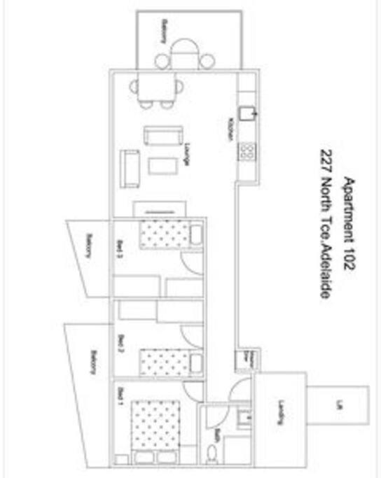 Light & Airy 3 Bd Cbd Apt: Balconytramwifi/Parking Apartman Adelaide Kültér fotó